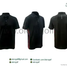 POLOSHIRT BLACK STRIP 1124