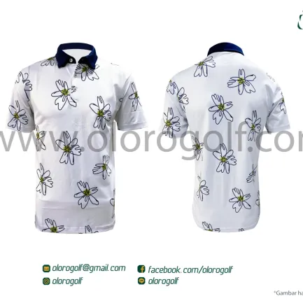 Polo  ÖLÖROGolf  POLOSHIRT WHITE FLOWER (0624) 1 ~blog/2024/12/18/flower_white