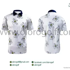 POLOSHIRT WHITE FLOWER 0624